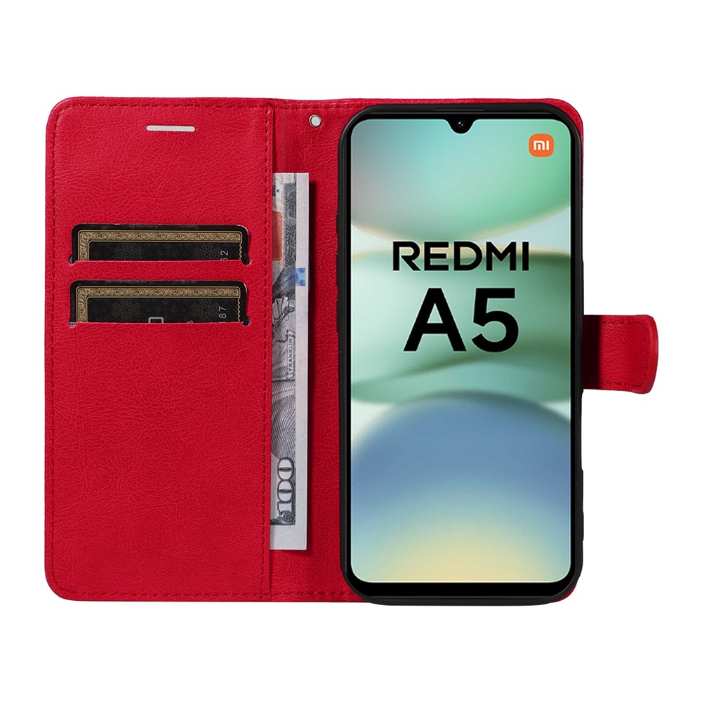  Xiaomi Redmi A5 Fodral Läder Röd