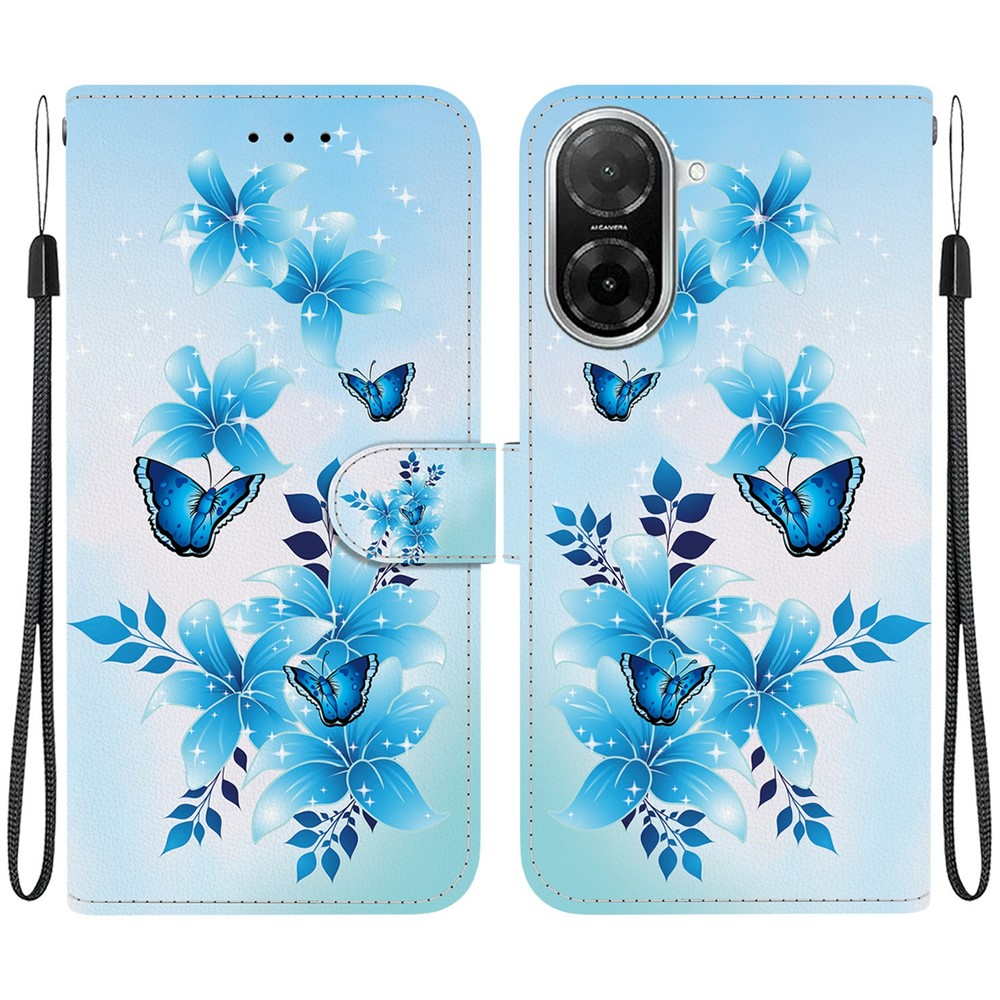  Xiaomi Redmi A5 Fodral Med Tryck Blommor / Fjärilar Blå