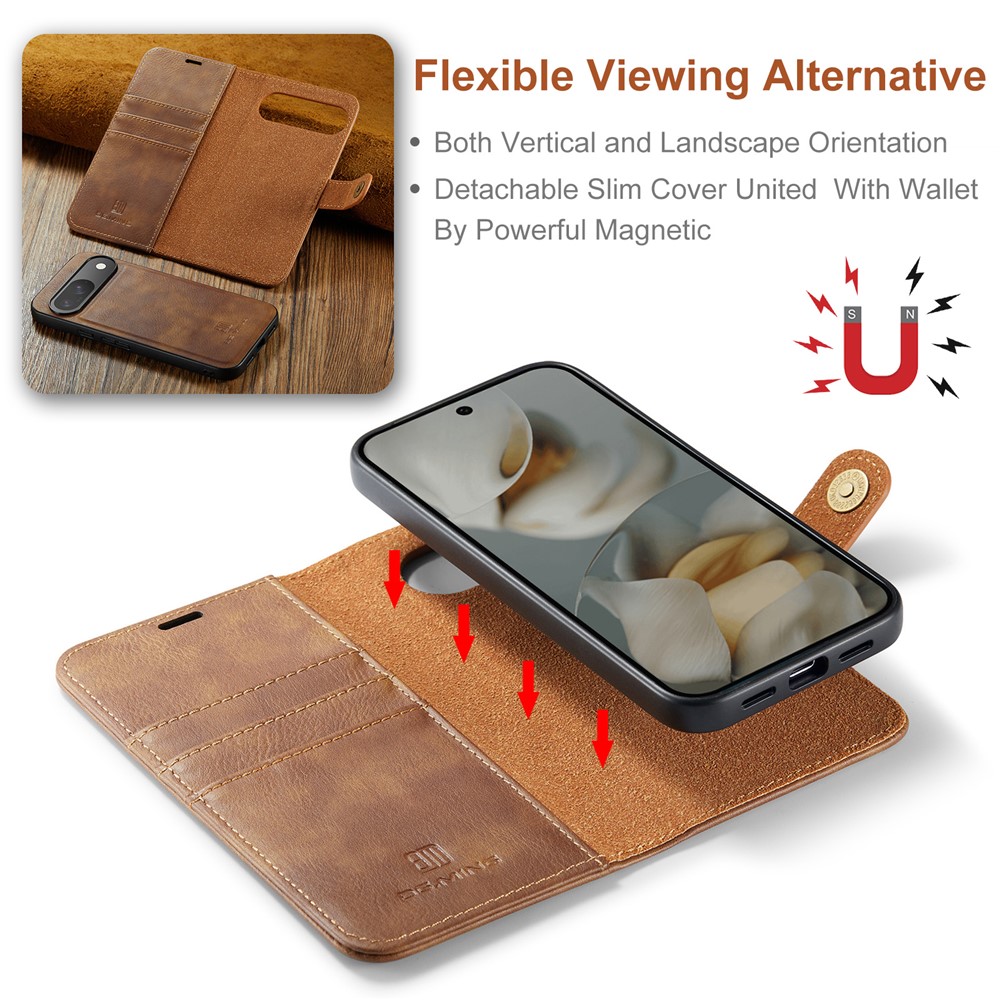 DG.MING DG.MING Google Pixel 10/10 Pro 2in1 Magnet Fodral / Skal Brun