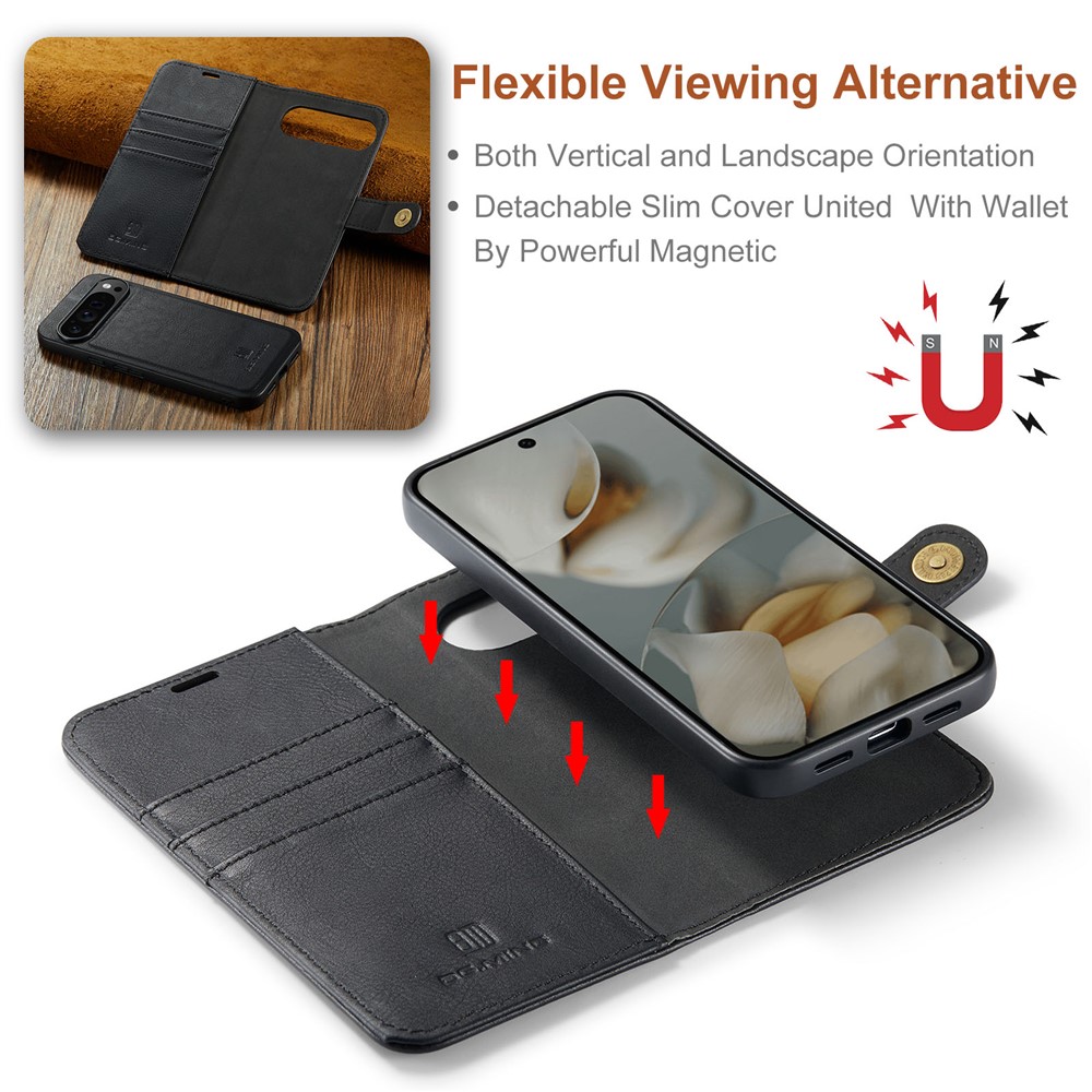 DG.MING DG.MING Google Pixel 10 Pro XL 2in1 Magnet Fodral / Skal Svart