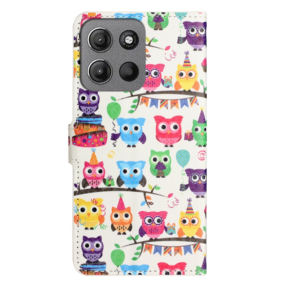  Motorola Moto G86 Power/G86 5G Fodral Med Tryck Ugglor
