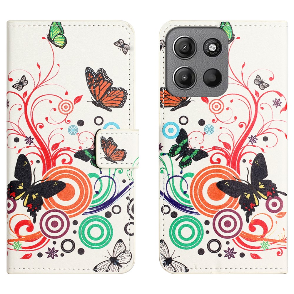  Motorola Moto G86 Power/G86 5G Fodral Med Tryck Fjärilar