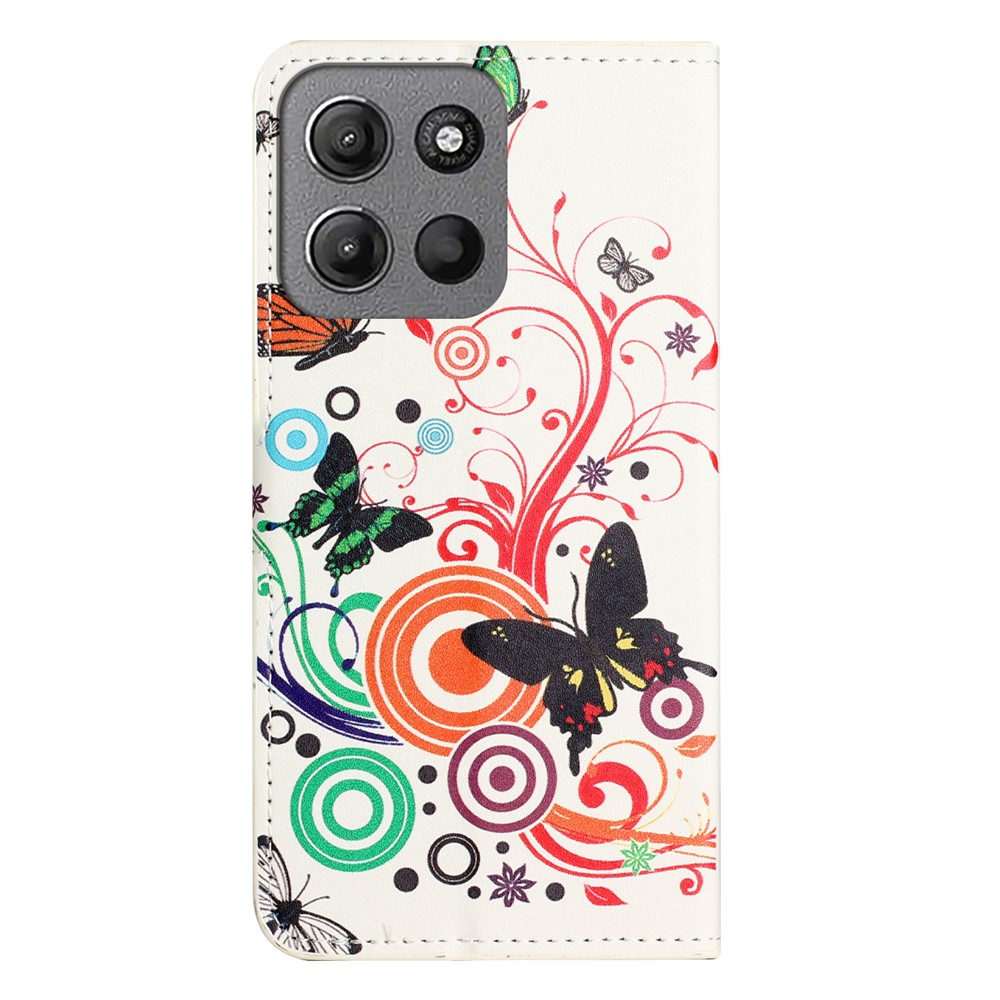  Motorola Moto G86 Power/G86 5G Fodral Med Tryck Fjärilar
