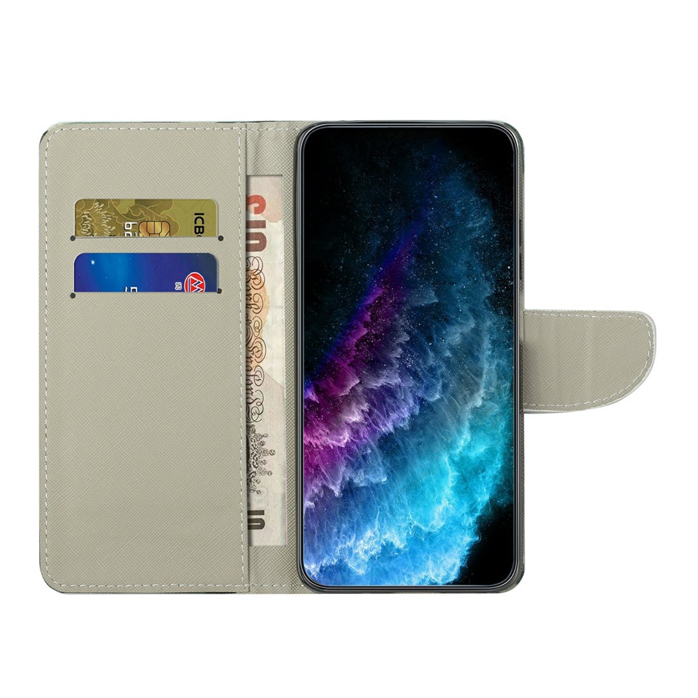  Motorola Moto G86 Power/G86 5G Fodral Läder Grönt Träd