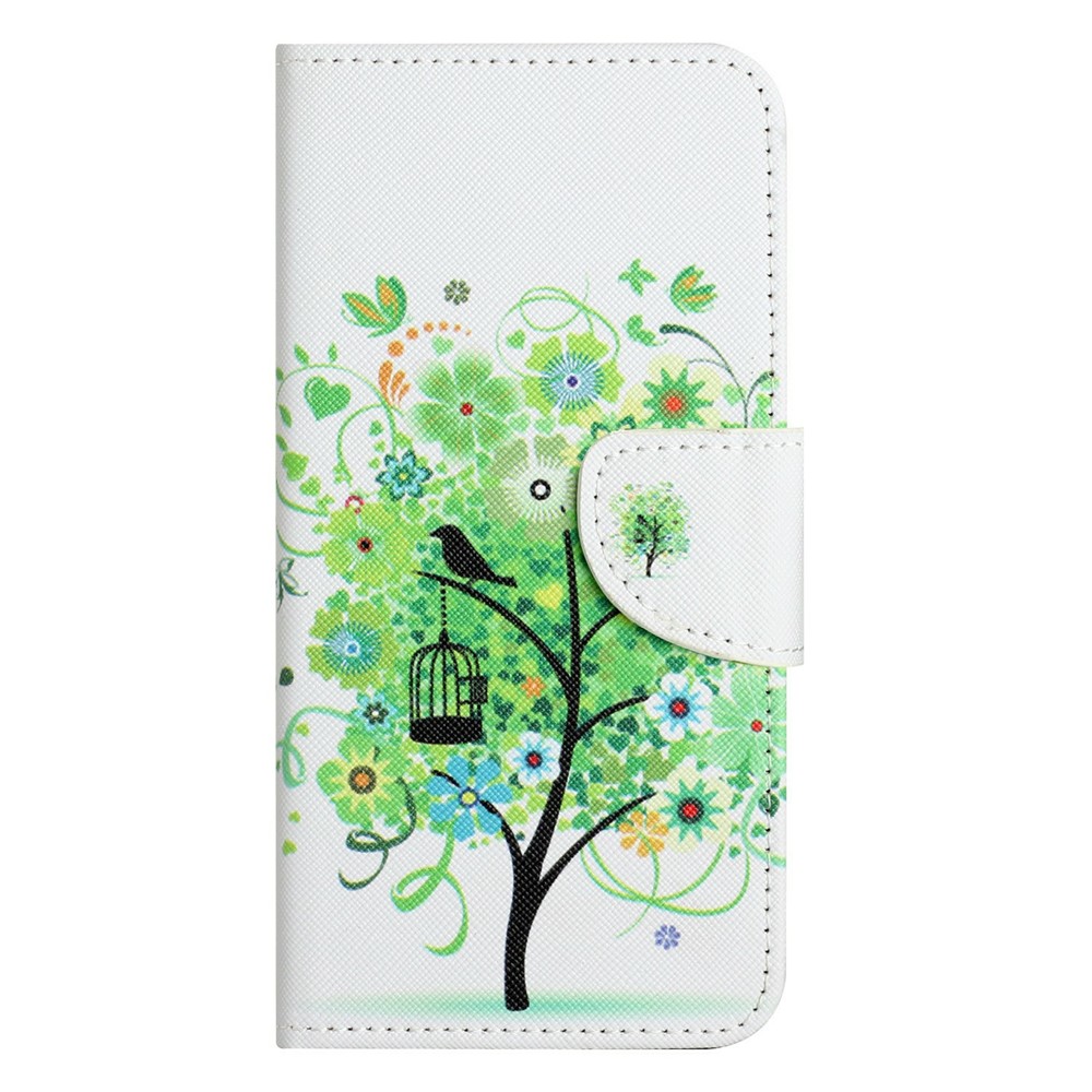  Motorola Moto G86 Power/G86 5G Fodral Läder Grönt Träd