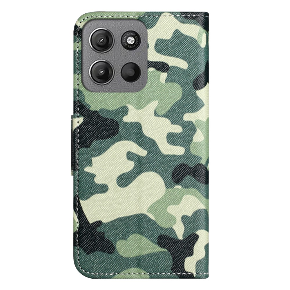  Motorola Moto G86 Power/G86 5G Fodral Läder Camouflage