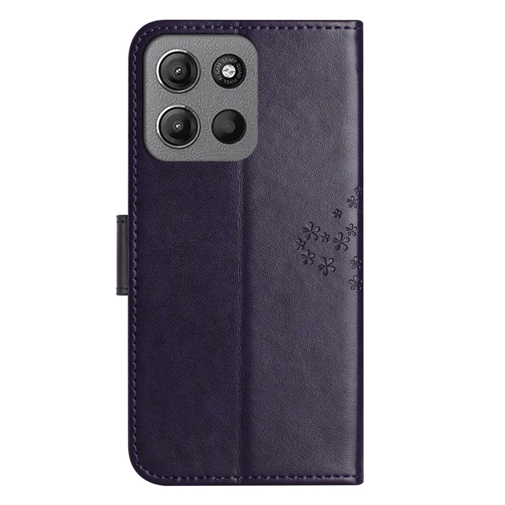  Motorola Moto G86 Power/G86 5G Fodral Träd Tryck Mörk Lila