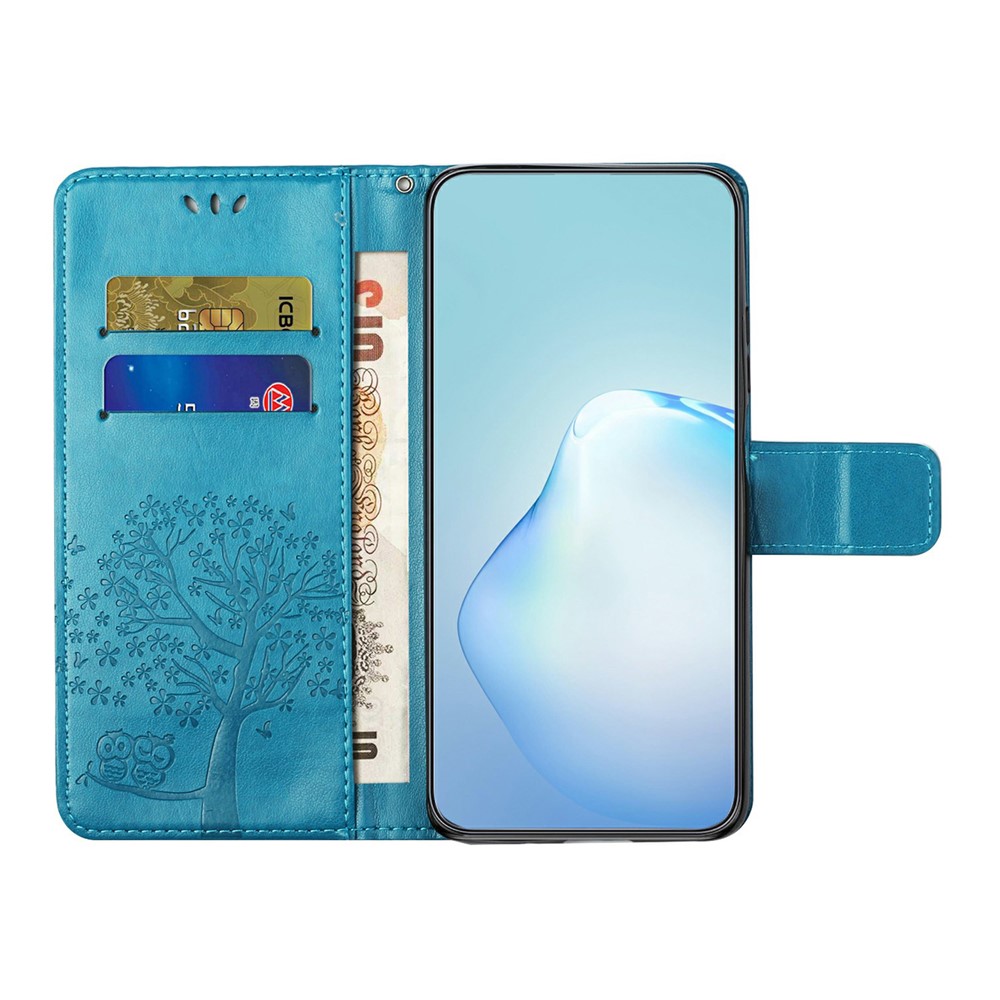  Motorola Moto G86 Power/G86 5G Fodral Träd Tryck Blå