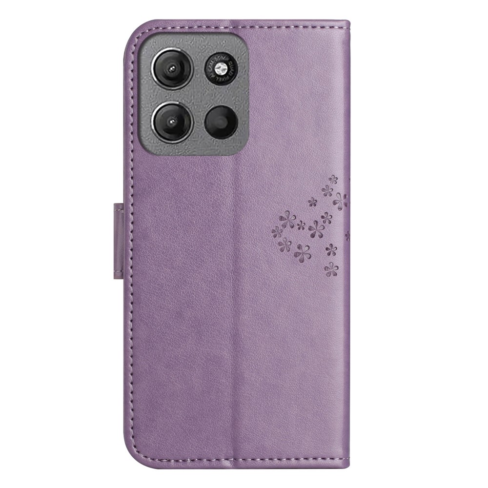  Motorola Moto G86 Power/G86 5G Fodral Träd Tryck Lila