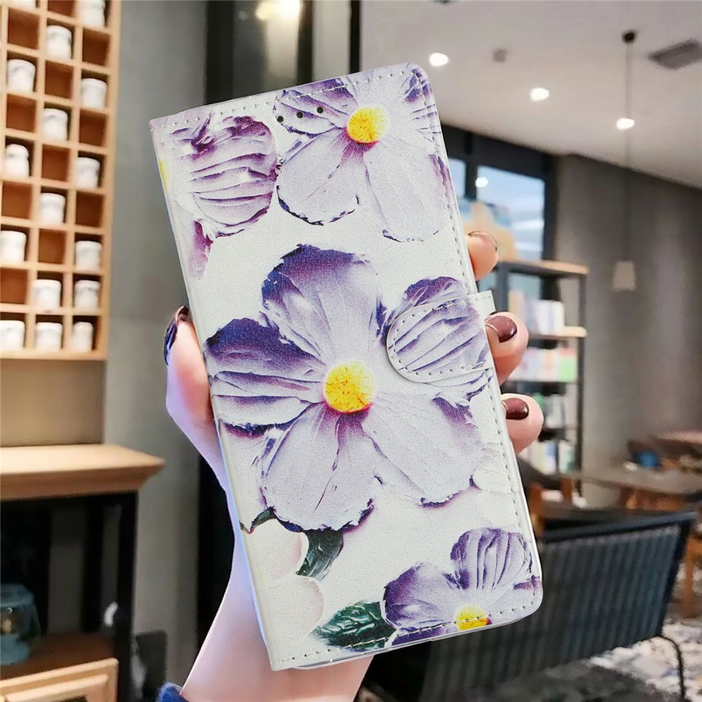  Motorola Moto G86 5G Fodral Med Tryck Lila Blommor