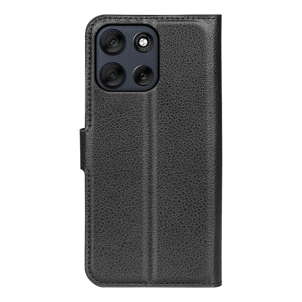  Motorola Moto G56 5G Fodral Litchi Läder Svart