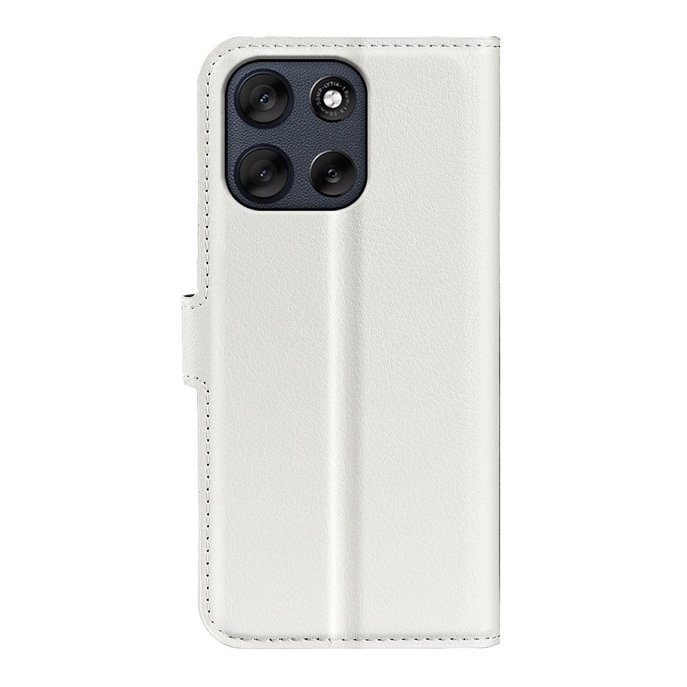  Motorola Moto G56 5G Fodral Litchi Läder Vit