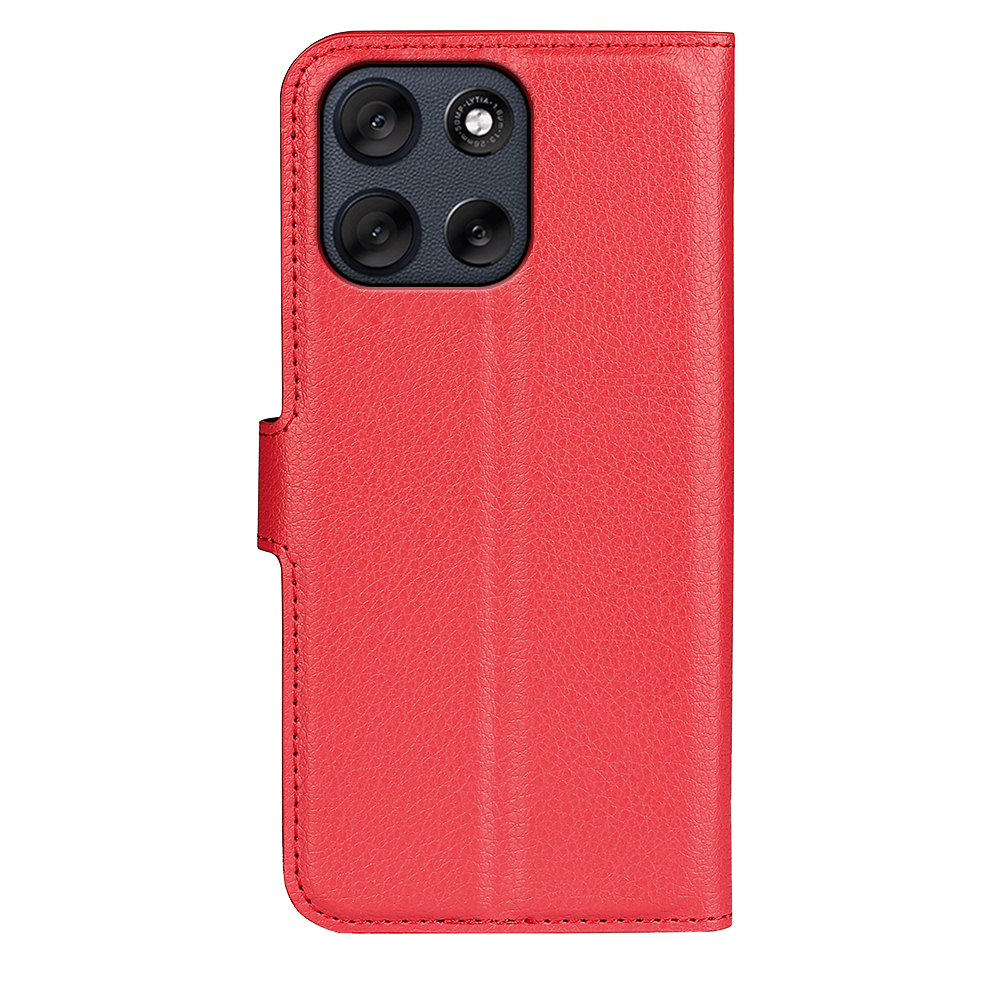  Motorola Moto G56 5G Fodral Litchi Läder Röd