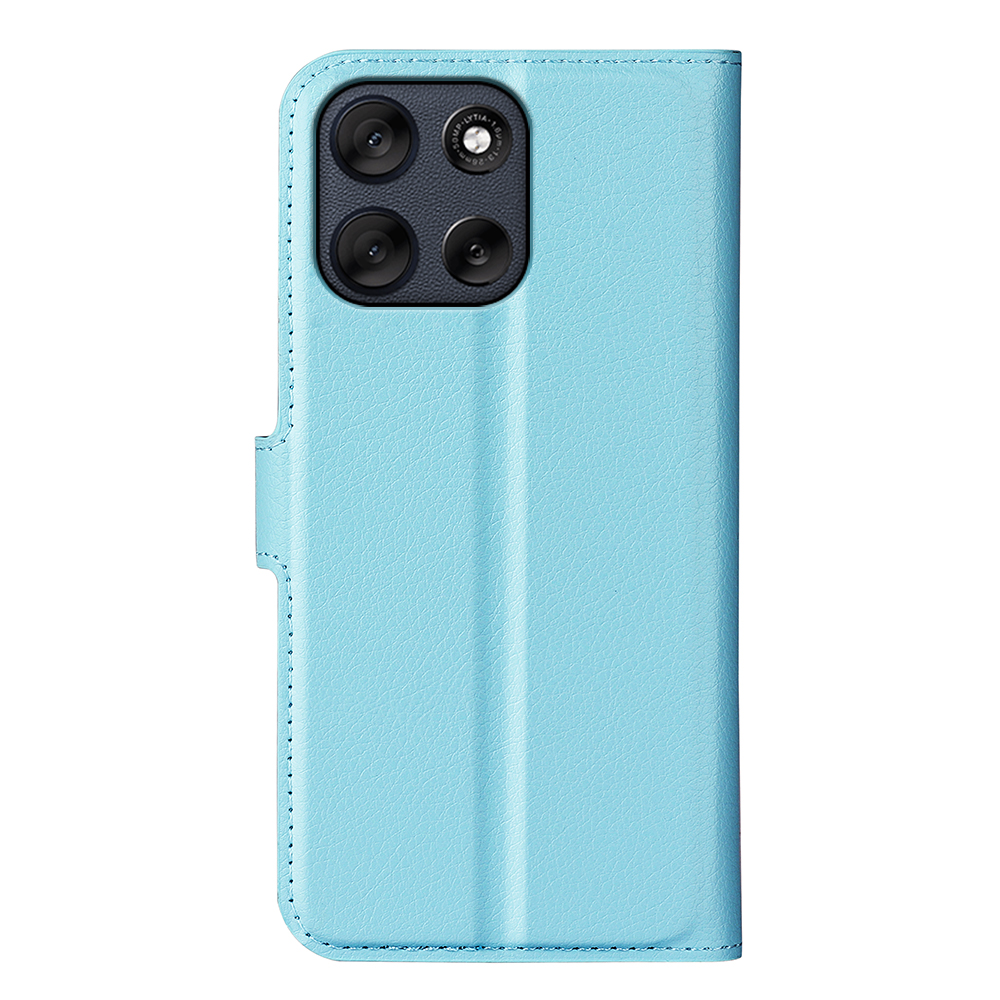  Motorola Moto G56 5G Fodral Litchi Läder Blå