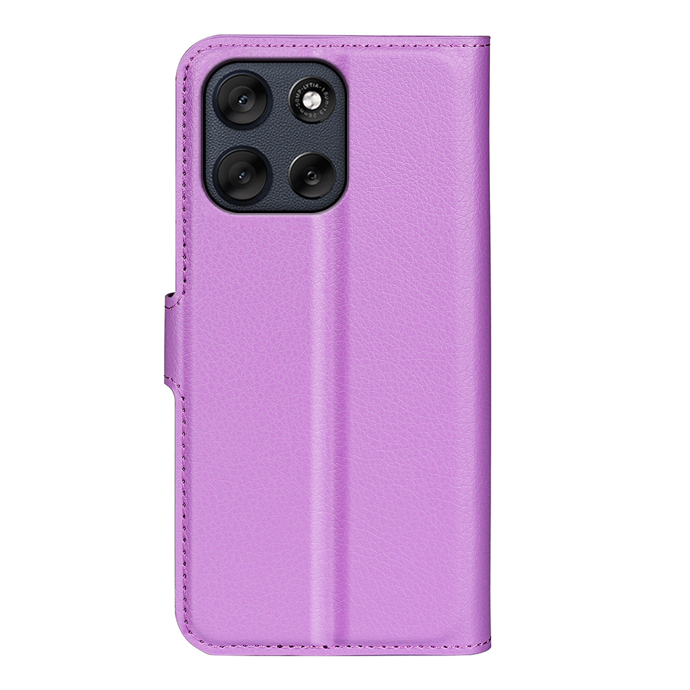  Motorola Moto G56 5G Fodral Litchi Läder Lila