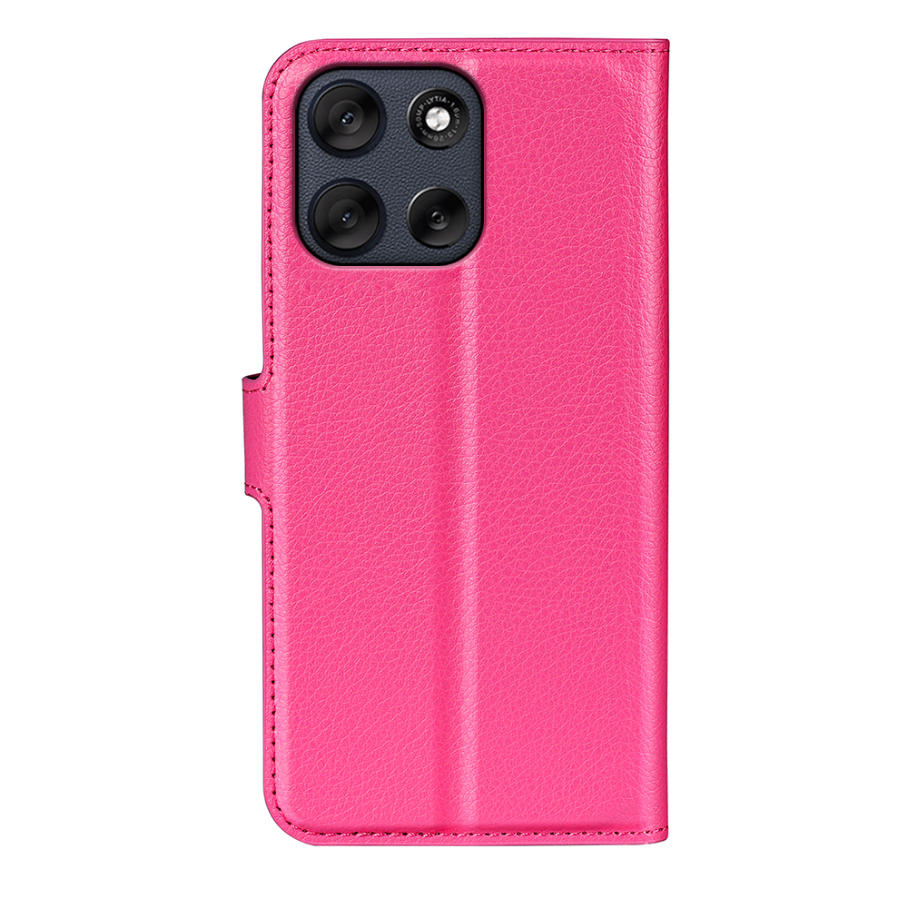  Motorola Moto G56 5G Fodral Litchi Läder Rosa