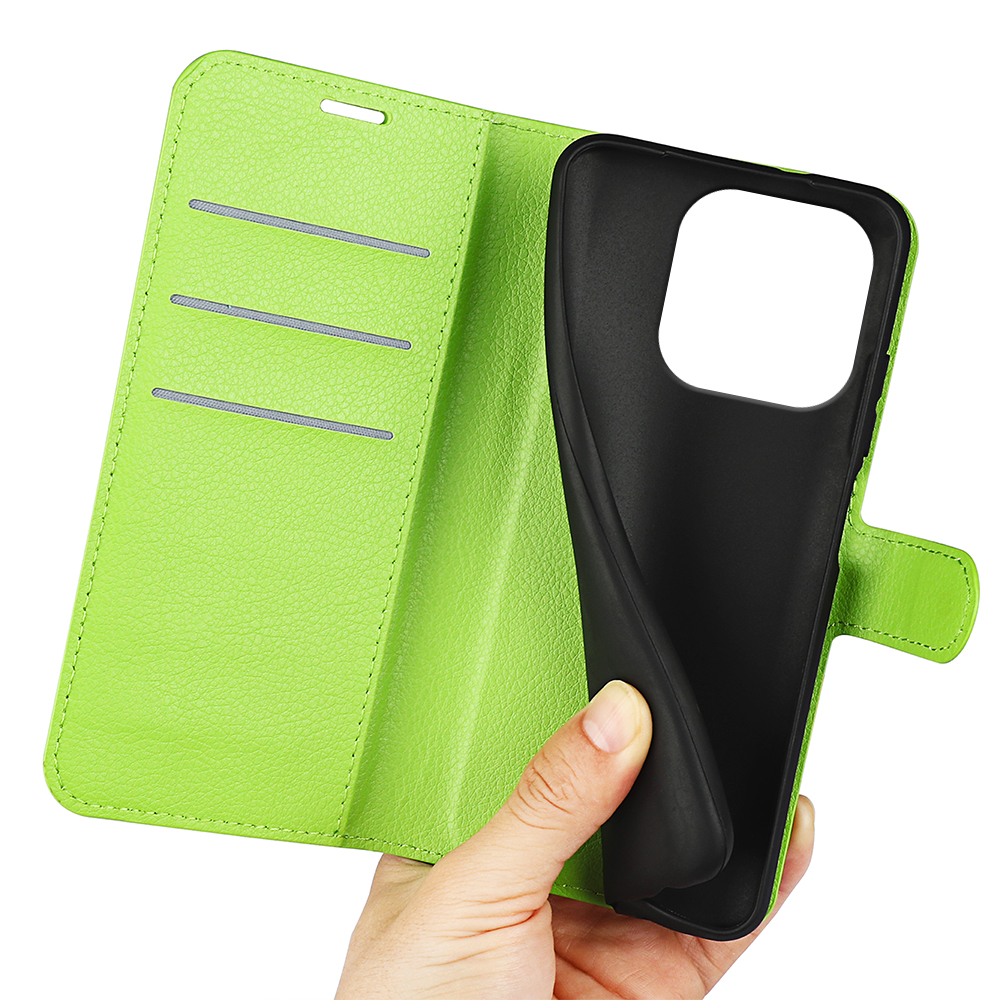  Motorola Moto G86 5G Fodral Litchi Läder Grön