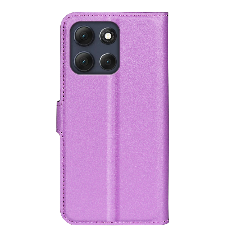  Motorola Moto G86 5G Fodral Litchi Läder Lila