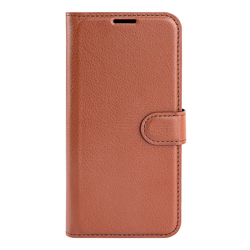  Motorola Moto G86 5G Fodral Litchi Läder Brun