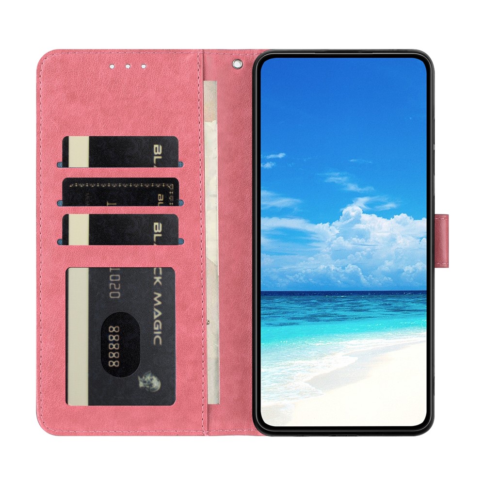  Motorola Moto G56 5G Fodral Fjäril Tryck Rosa