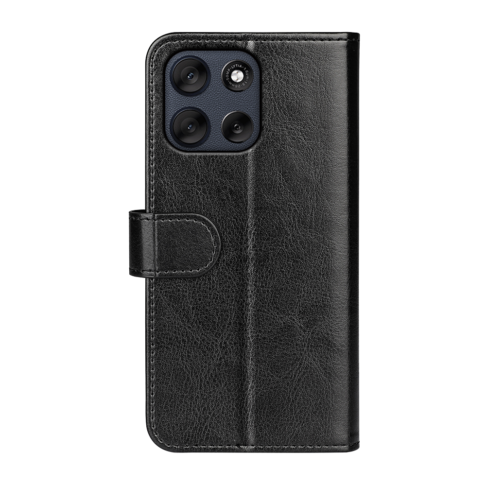  Motorola Moto G56 5G Fodral Crazy Horse Läder Svart