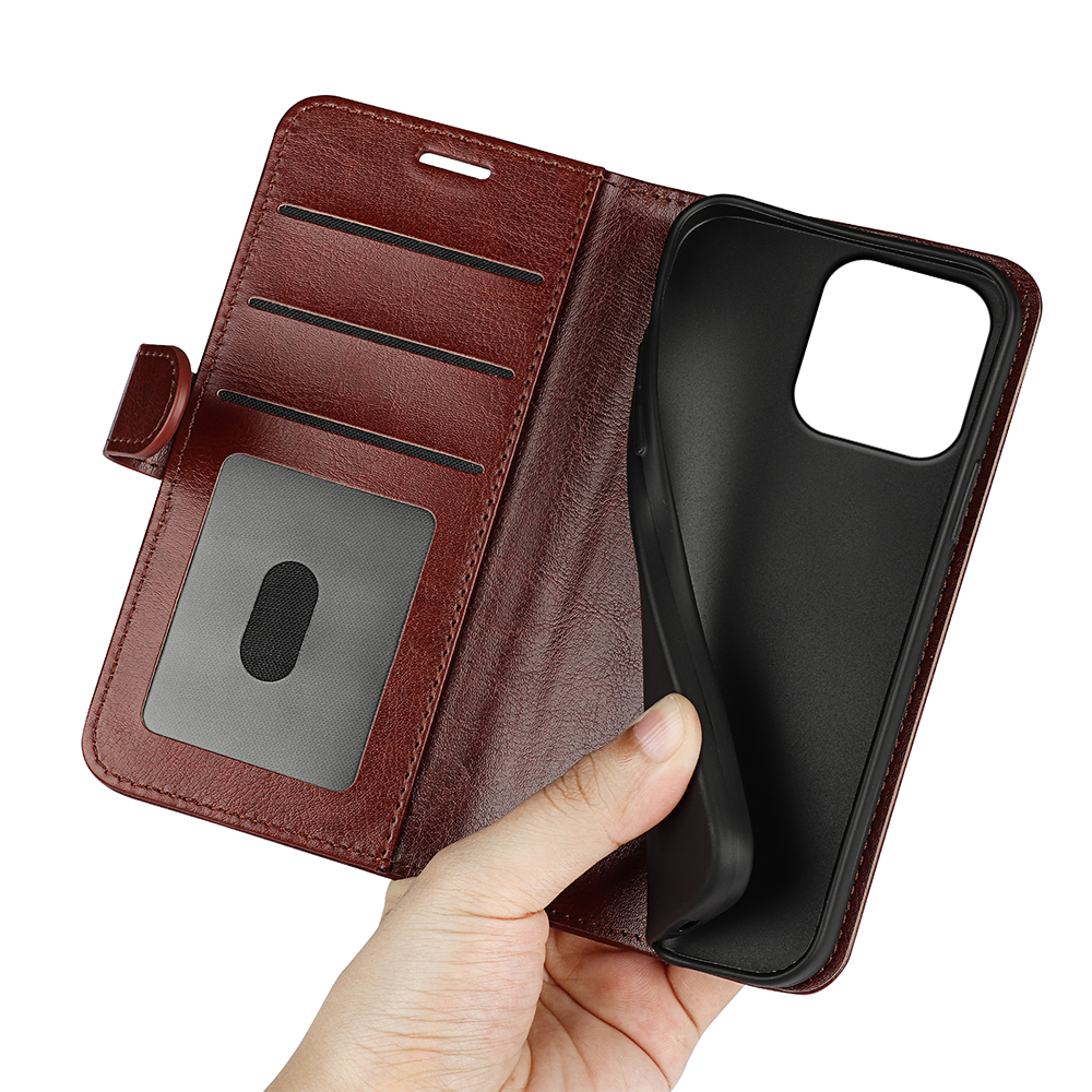  Motorola Moto G56 5G Fodral Crazy Horse Läder Brun