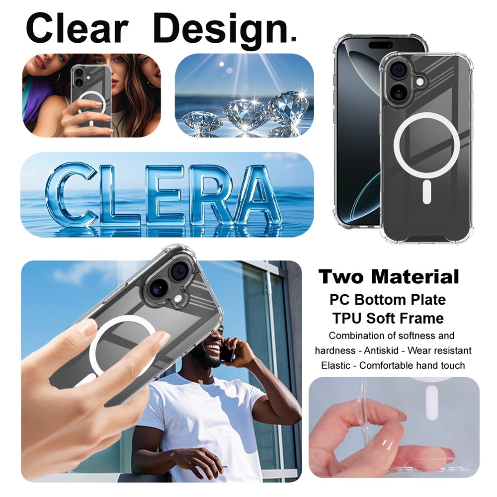IMAK IMAK iPhone 17 Skal MagSafe Shockproof Transparent