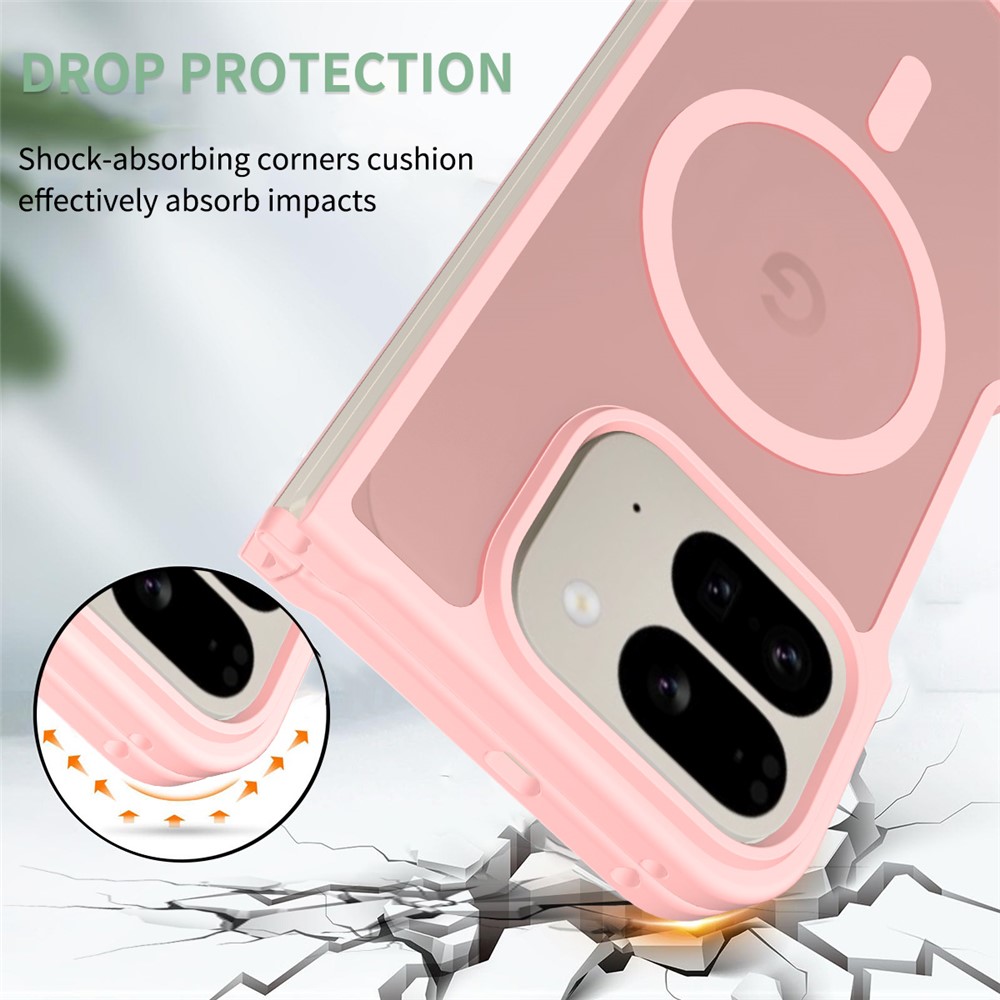  Google Pixel 10 Pro Fold Skal MagSafe Hybrid Skin Touch Rosa
