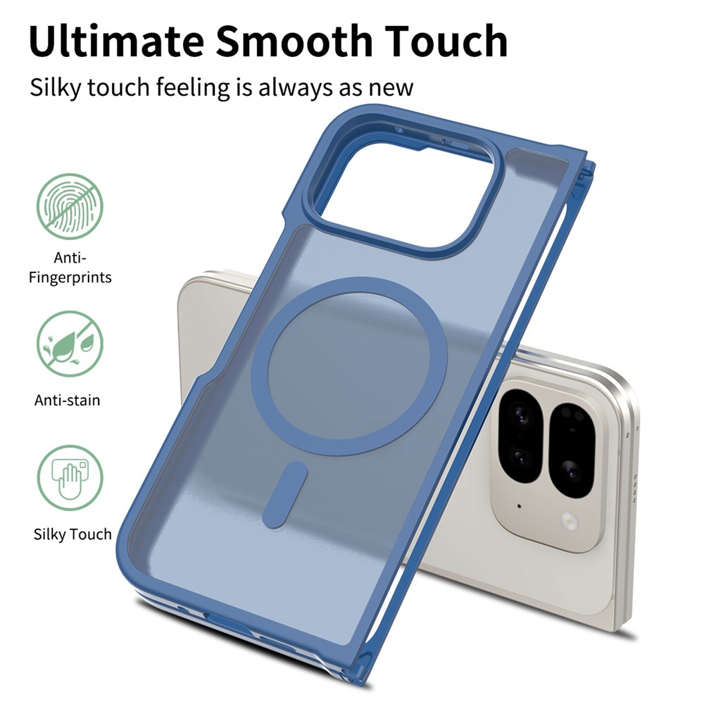  Google Pixel 10 Pro Fold Skal MagSafe Hybrid Skin Touch Blå