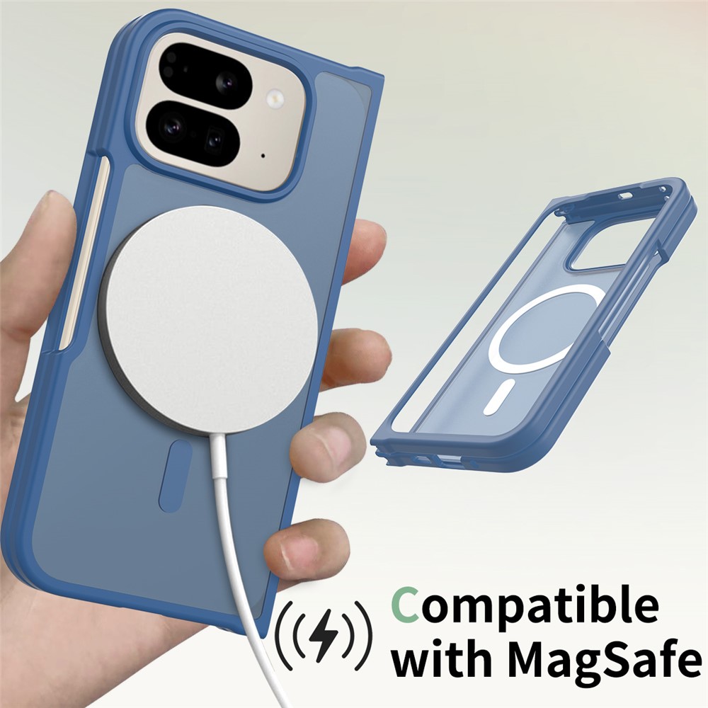  Google Pixel 10 Pro Fold Skal MagSafe Hybrid Skin Touch Blå