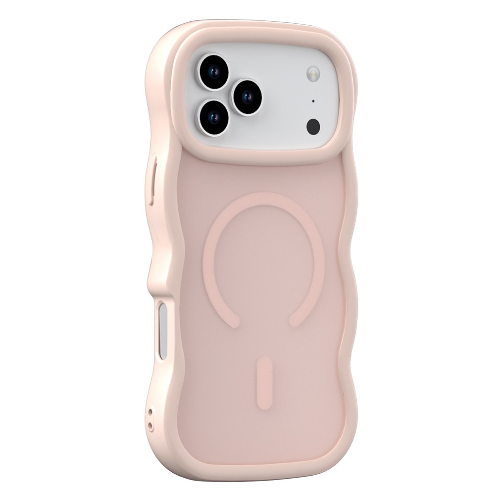  iPhone 17 Pro Max Skal MagSafe Wavy Matt Ljus Rosa