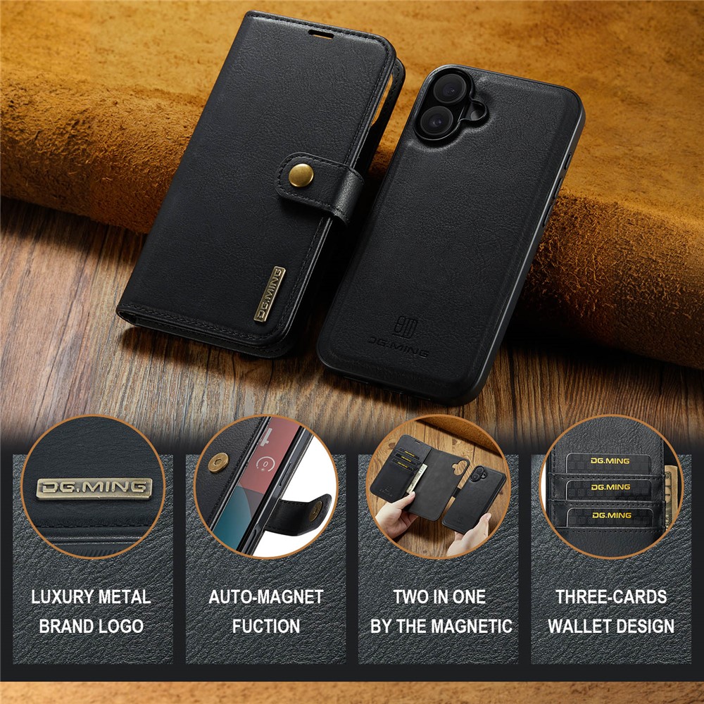 DG.MING DG.MING iPhone 17 2in1 Magnet Fodral / Skal Svart
