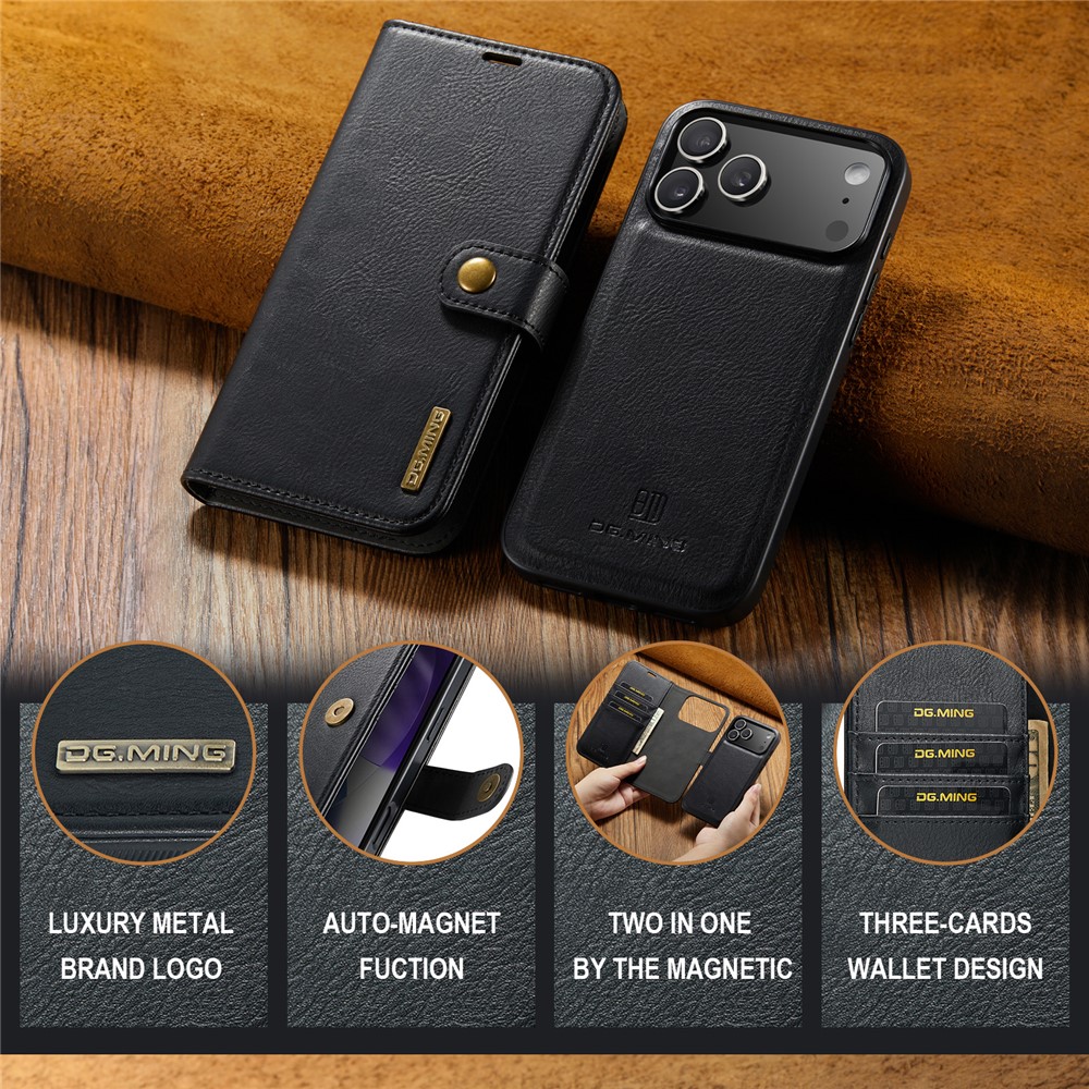 DG.MING DG.MING iPhone 17 Pro Max 2in1 Magnet Fodral / Skal Svart