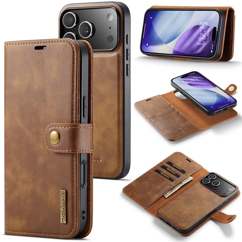 DG.MING DG.MING iPhone 17 Pro Max 2in1 Magnet Fodral / Skal Brun