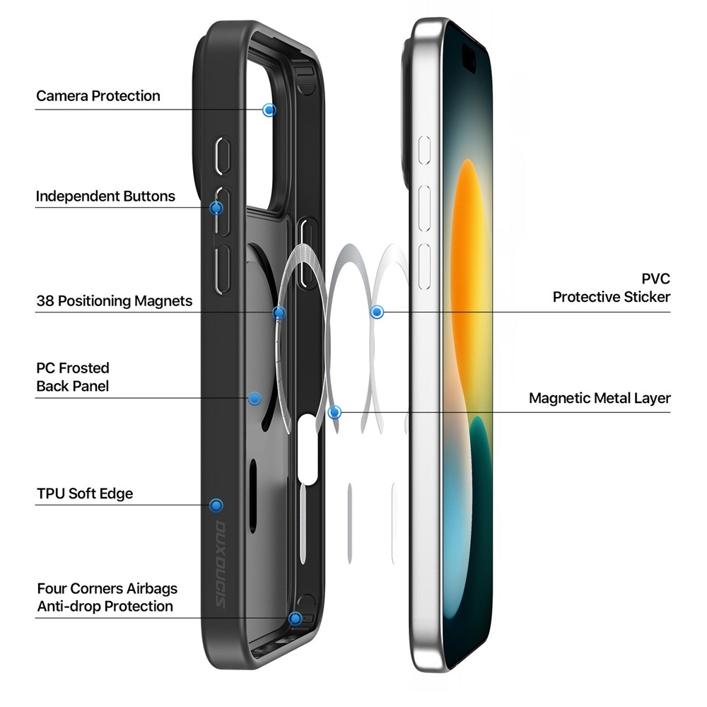 DUX DUCIS DUX DUCIS iPhone 17 Pro Skal MagSafe Yind Series Svart