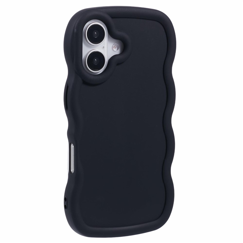  iPhone 17 Mobilskal Wavy Svart