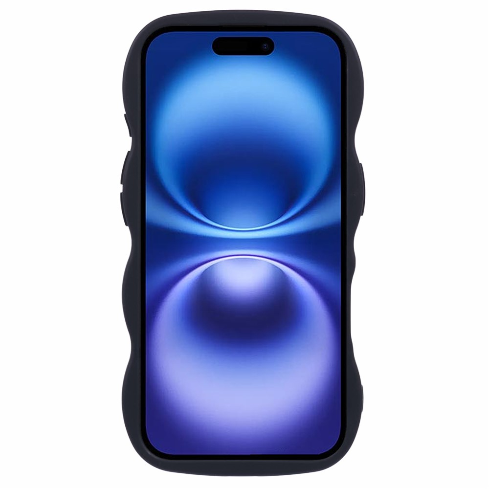  iPhone 17 Mobilskal Wavy Svart