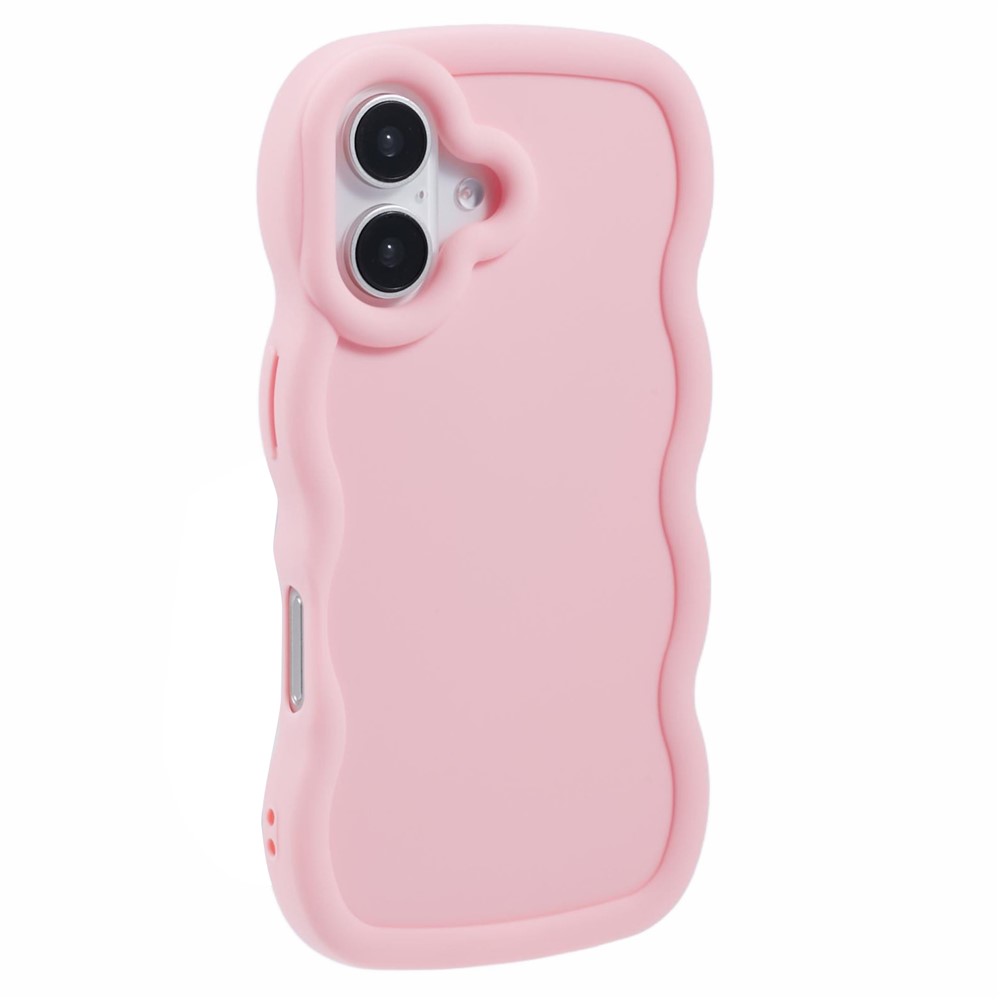  iPhone 17 Mobilskal Wavy Ljus Rosa