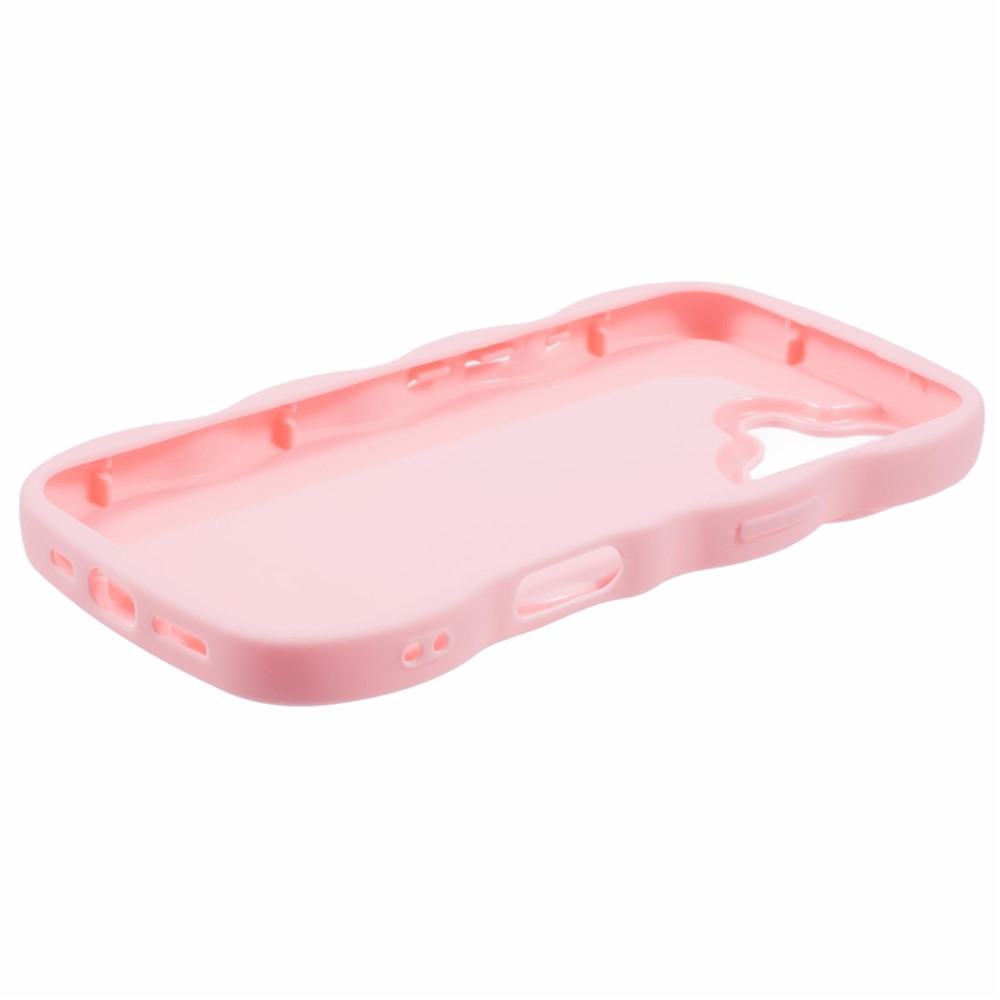  iPhone 17 Mobilskal Wavy Ljus Rosa