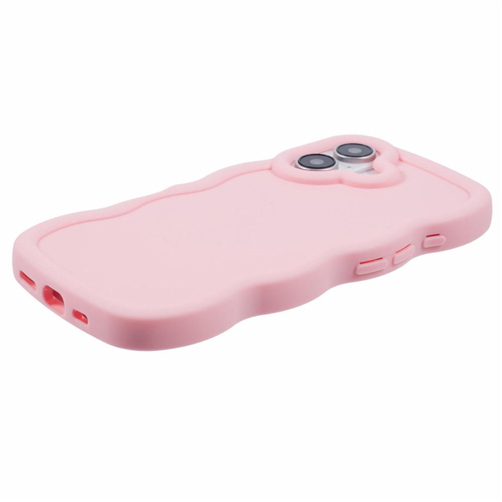  iPhone 17 Mobilskal Wavy Ljus Rosa