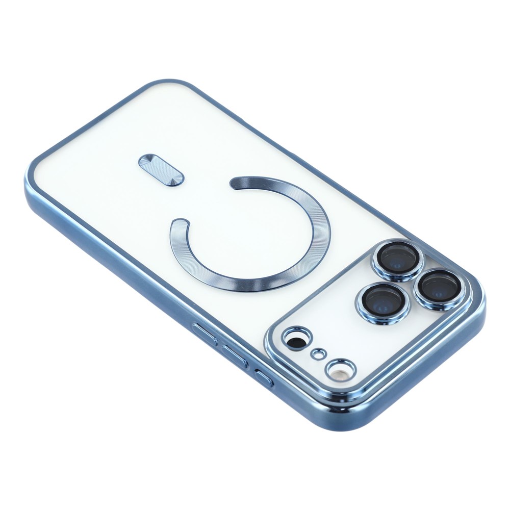  iPhone 17 Pro Max Skal MagSafe Electroplated TPU Blå