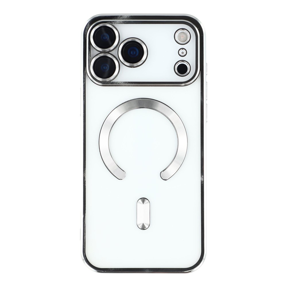  iPhone 17 Pro Max Skal MagSafe Electroplated TPU Silver