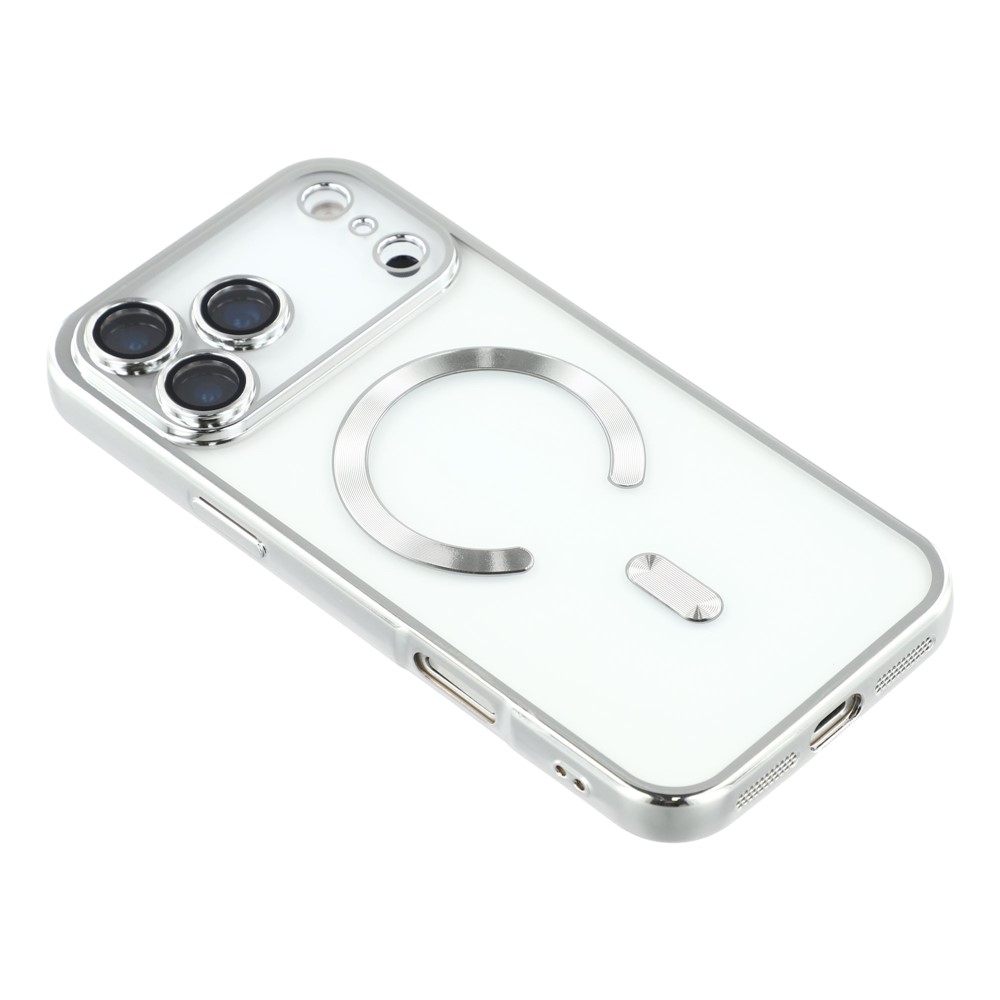  iPhone 17 Pro Max Skal MagSafe Electroplated TPU Silver