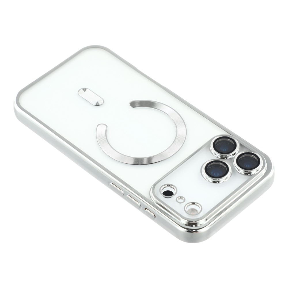  iPhone 17 Pro Max Skal MagSafe Electroplated TPU Silver