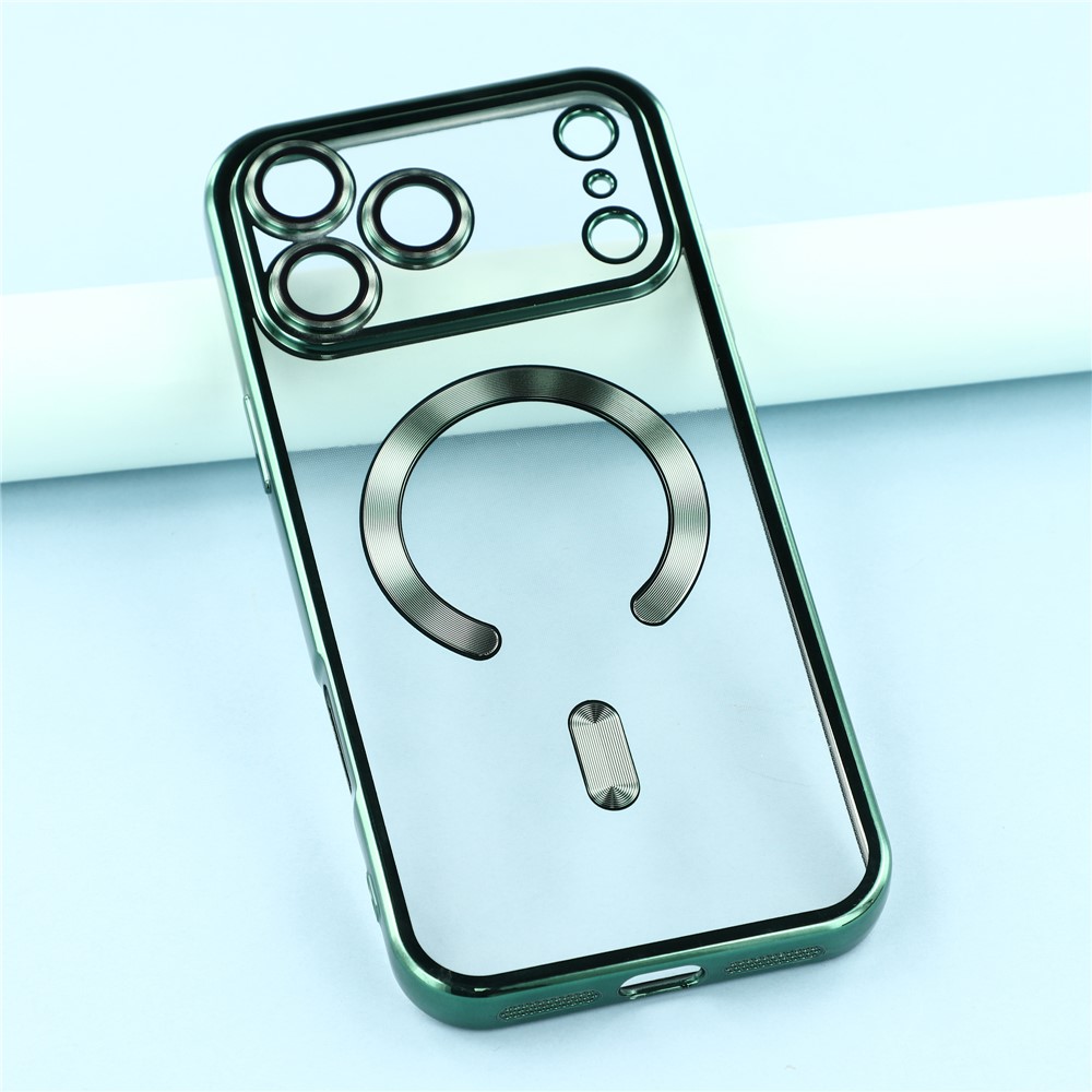  iPhone 17 Pro Max Skal MagSafe Electroplated TPU Grön