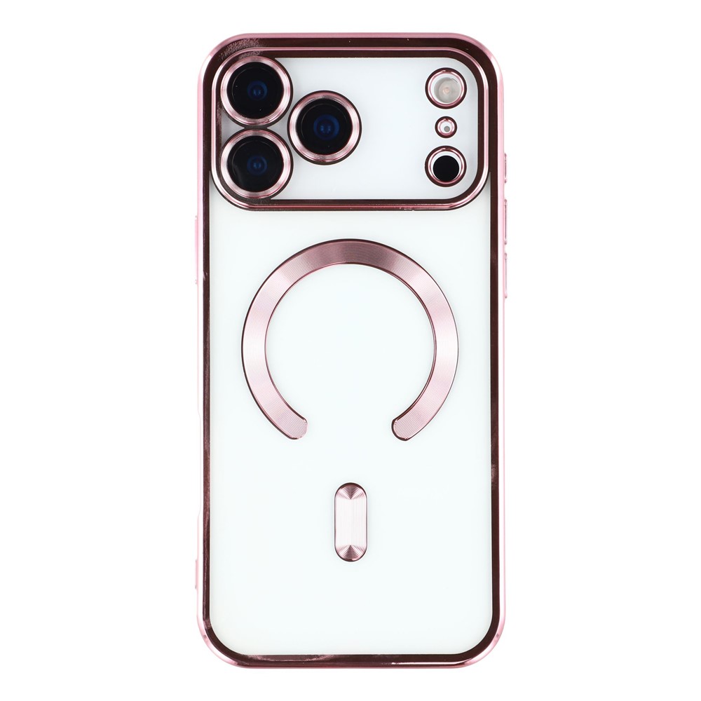  iPhone 17 Pro Max Skal MagSafe Electroplated TPU Rosa