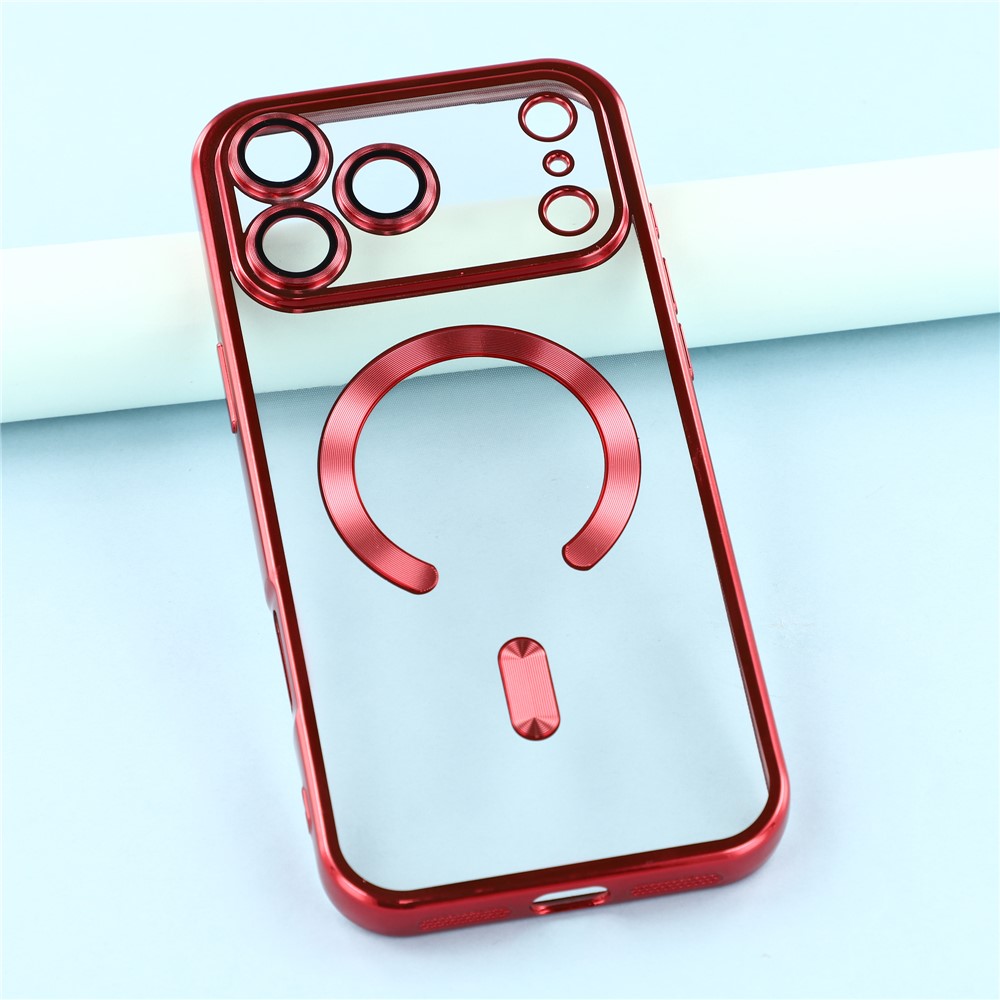  iPhone 17 Pro Skal MagSafe Electroplated TPU Röd