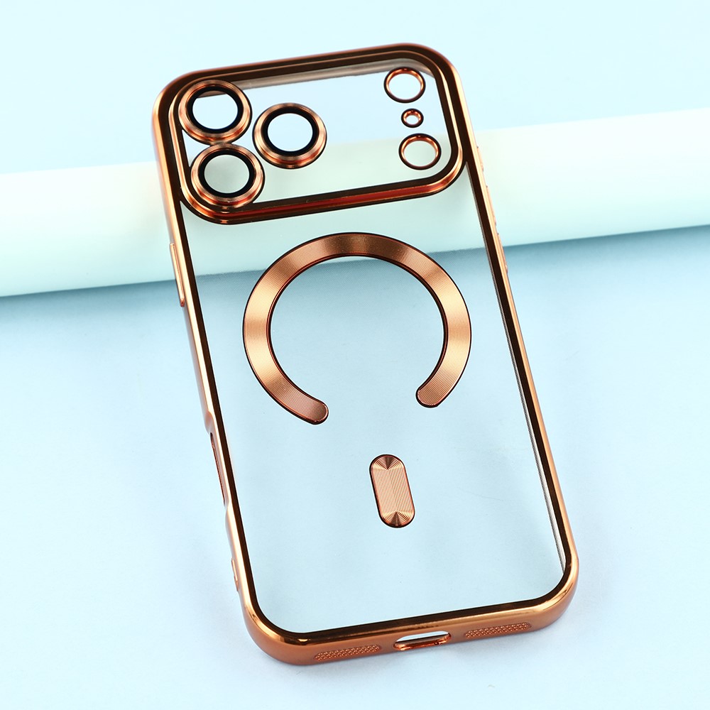  iPhone 17 Pro Skal MagSafe Electroplated TPU Koppar