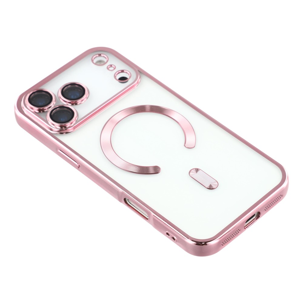  iPhone 17 Pro Skal MagSafe Electroplated TPU Rosa