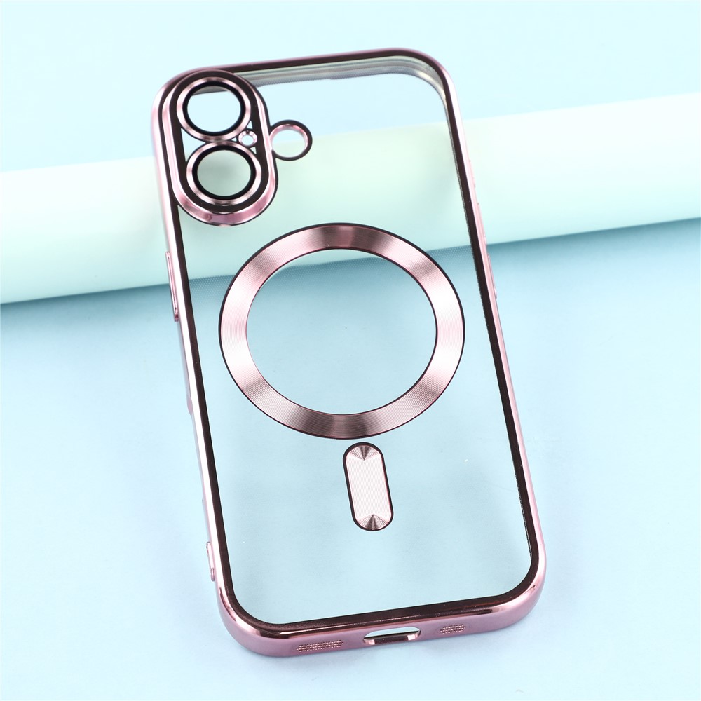  iPhone 17 Skal MagSafe Electroplated TPU Rosa